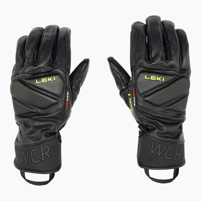 Мъжки ски ръкавици LEKI WCR Venom Speed 3D black ice/lemon 3