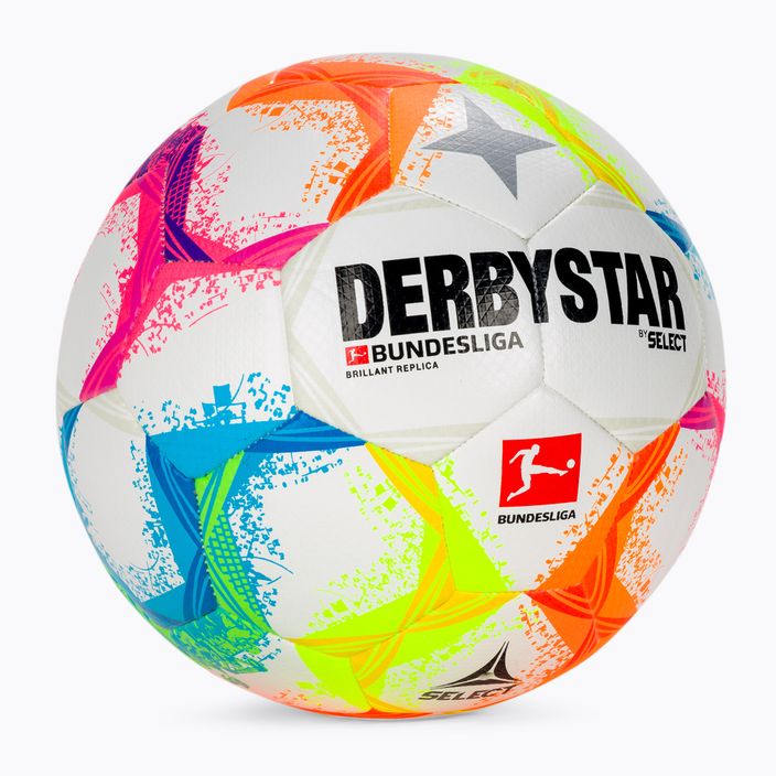 Derbystar Bundesliga Brillant Реплика на футболна топка v22 бяла и цветна 2