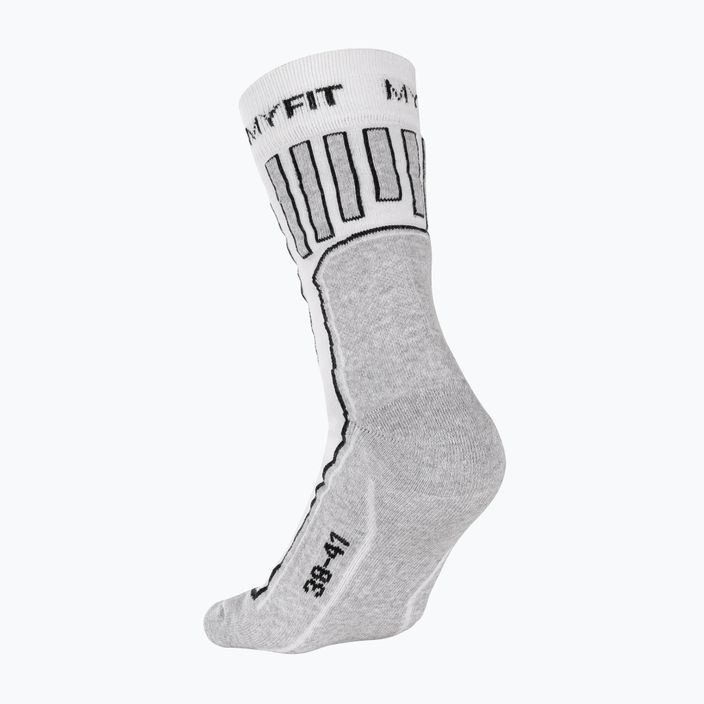 MYFIT Фитнес чорапи за кънки бели/сиви 2
