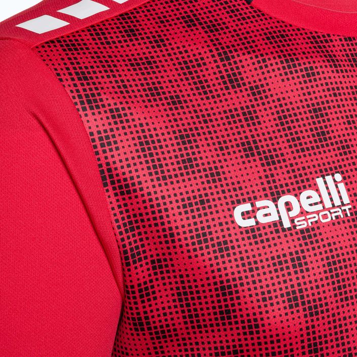 Мъжка футболна фланелка Capelli Cs III Block червено/черно 3