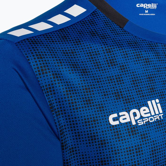 Мъжка футболна фланелка Capelli Cs III Block в кралско синьо/черно 3