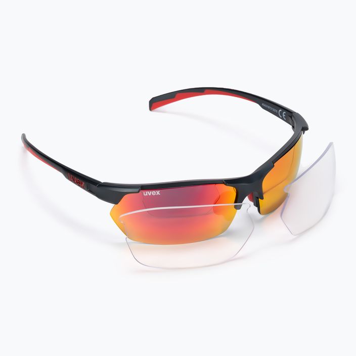 UVEX Sportstyle 114 черни/червени слънчеви очила S5309395316 6