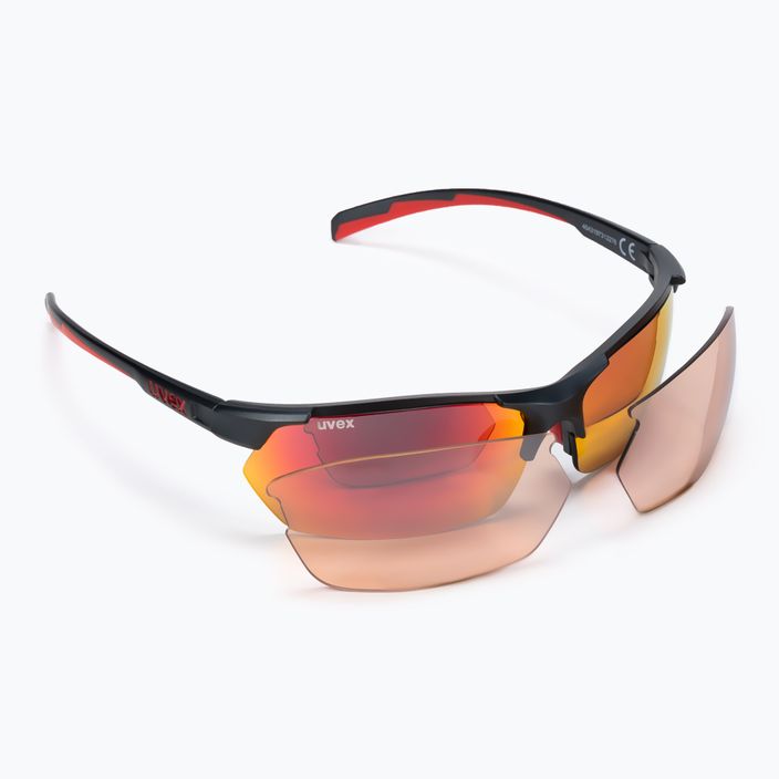 UVEX Sportstyle 114 черни/червени слънчеви очила S5309395316 7