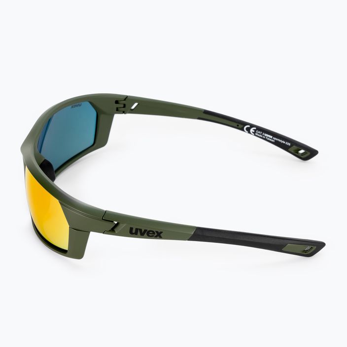 UVEX Sportstyle 225 маслиненозелен мат/огледално сребристи слънчеви очила 53/2/025/7716 4