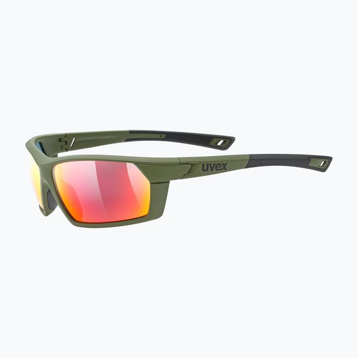 UVEX Sportstyle 225 маслиненозелен мат/огледално сребристи слънчеви очила 53/2/025/7716 5