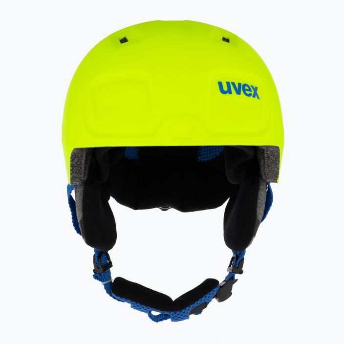 Детска ски каска UVEX Manic Pro в неоново жълто 2