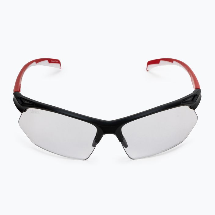 UVEX Sportstyle 802 V черно-червено-бяло/вариоматичен дим очила за колоездене 53/0/872/2301 3