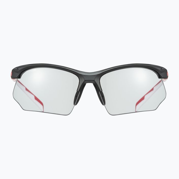 UVEX Sportstyle 802 V черно-червено-бяло/вариоматичен дим очила за колоездене 53/0/872/2301 6