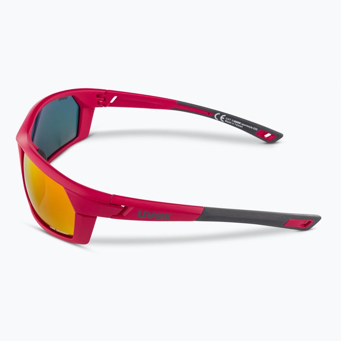 UVEX Sportstyle 225 Pola червени сиви матови слънчеви очила 4