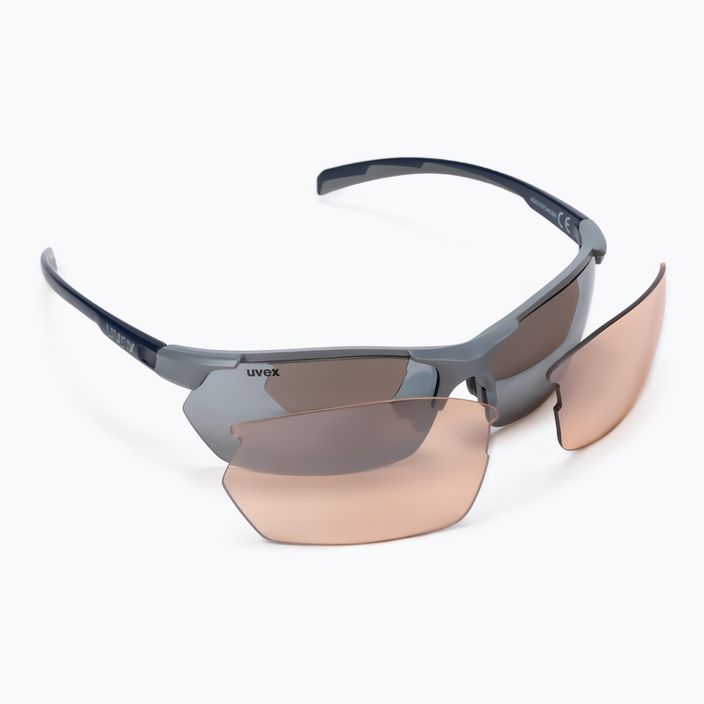 UVEX Sportstyle 114 слънчеви очила в сиво/синьо S5309395416 6