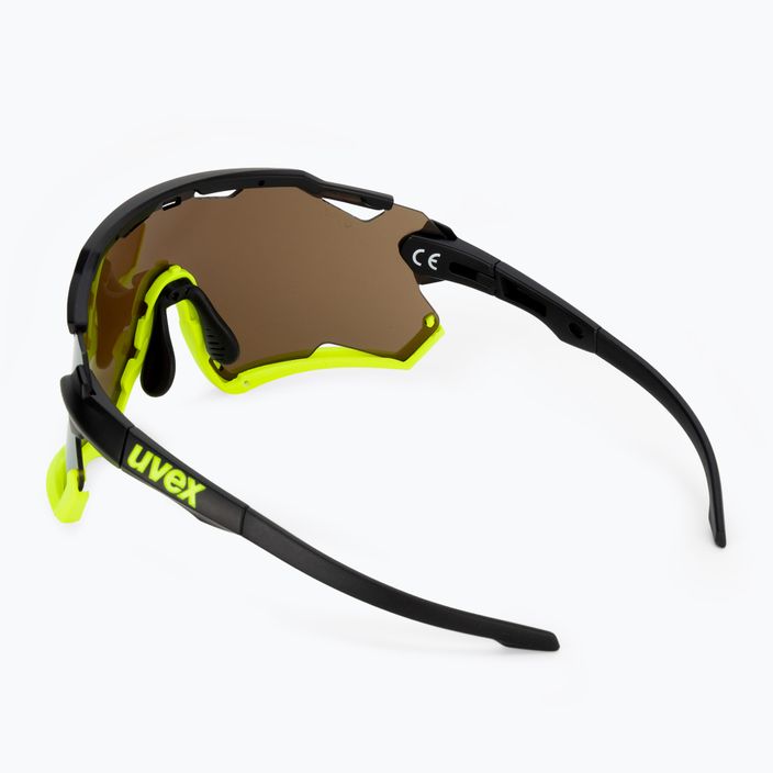 UVEX Sportstyle 228 черно-жълти матови/огледално жълти очила за колоездене 53/2/067/2616 2