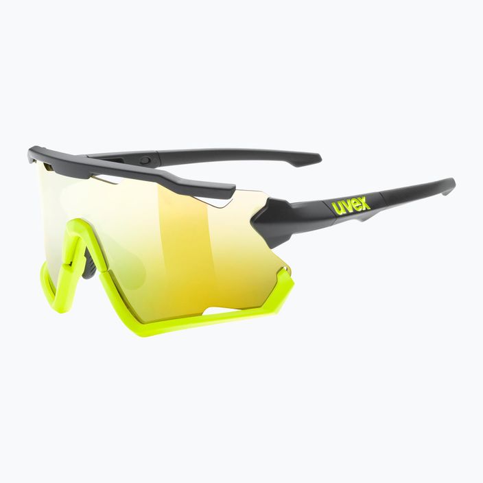 UVEX Sportstyle 228 черно-жълти матови/огледално жълти очила за колоездене 53/2/067/2616 5