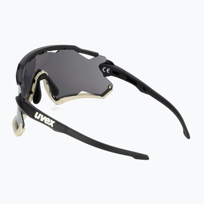 UVEX Sportstyle 228 черни пясъчни матови/огледални сребърни очила за колоездене 53/2/067/2816 2