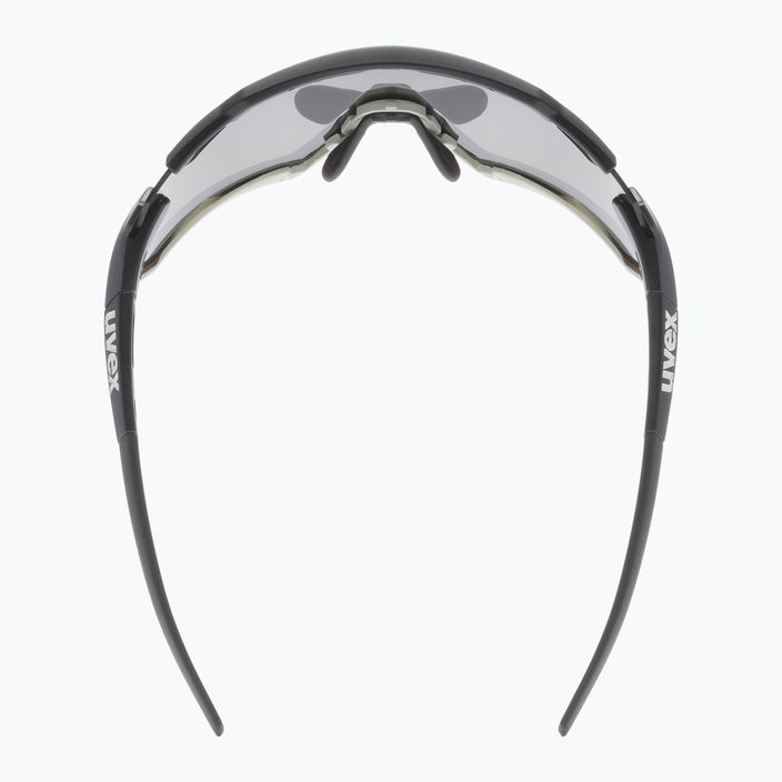 UVEX Sportstyle 228 черни пясъчни матови/огледални сребърни очила за колоездене 53/2/067/2816 6