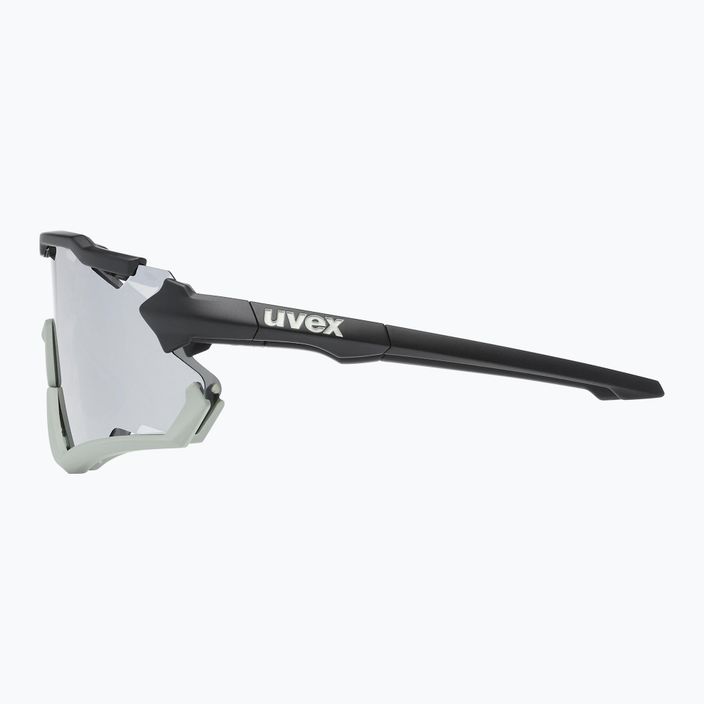 UVEX Sportstyle 228 черни пясъчни матови/огледални сребърни очила за колоездене 53/2/067/2816 9