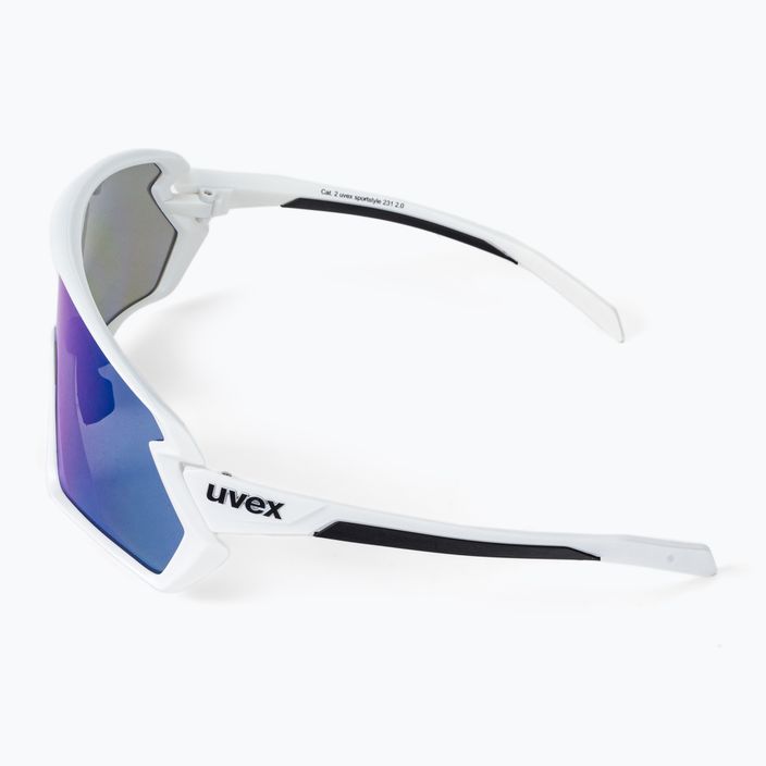 UVEX Sportstyle 231 2.0 бели матови/огледално сини очила за колоездене 53/3/026/8806 4