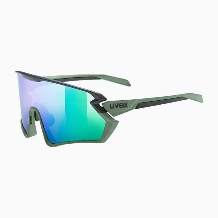 UVEX Sportstyle 231 2.0 мъхово зелено, черен мат/огледално зелено, очила за колоездене 53/3/026/7216 5