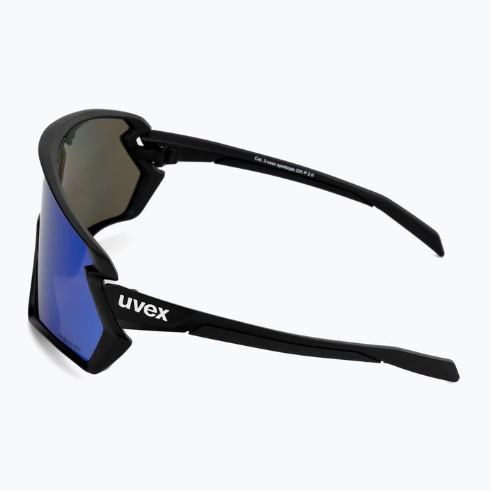 UVEX Sportstyle 231 2.0 P черна матова/огледално синя Очила за колоездене 53/3/029/2240 4