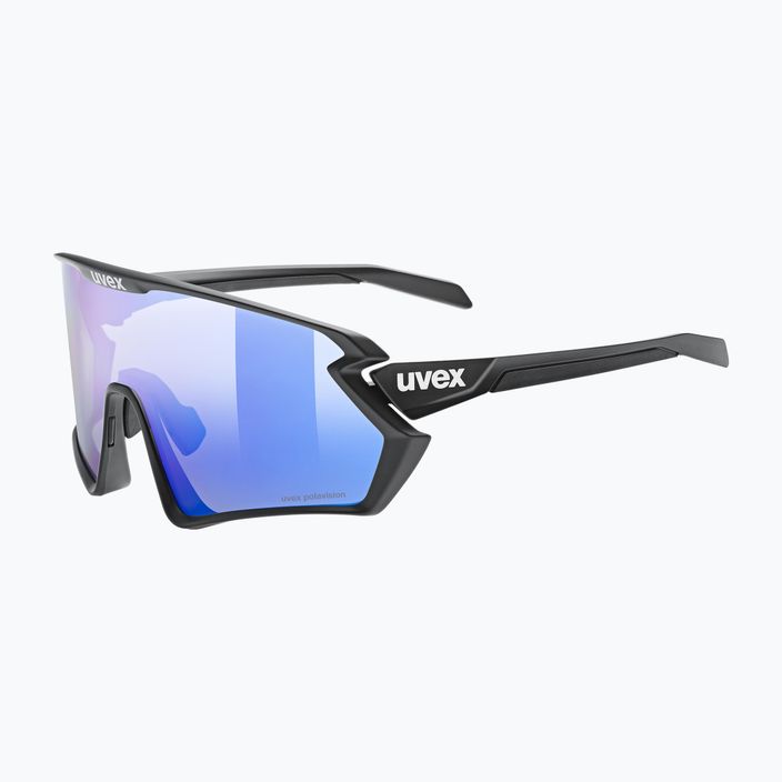 UVEX Sportstyle 231 2.0 P черна матова/огледално синя Очила за колоездене 53/3/029/2240 5