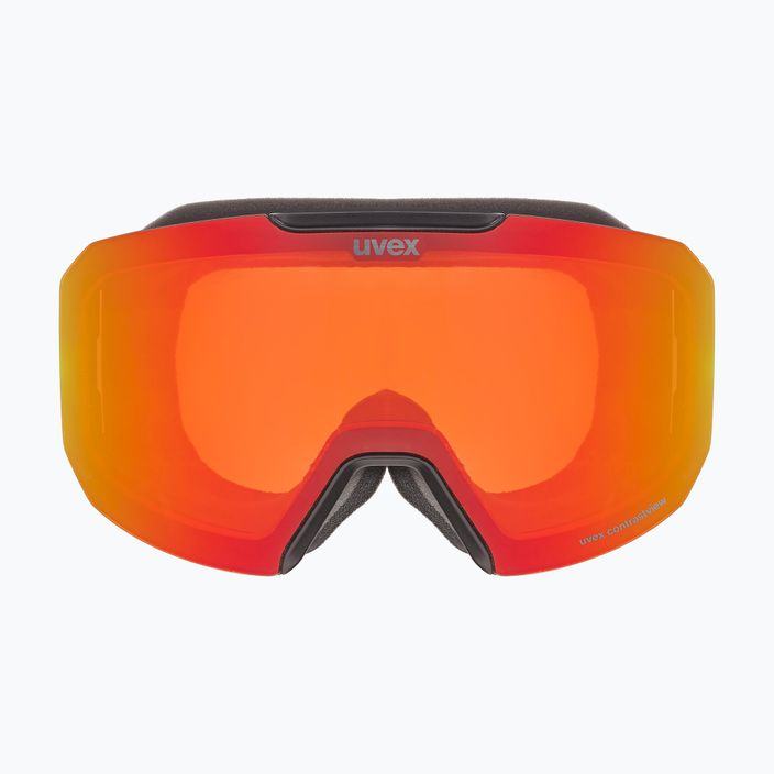 UVEX Evidnt Attract CV S2 ски очила черен мат/огледално червено/оранжево/прозрачно 2