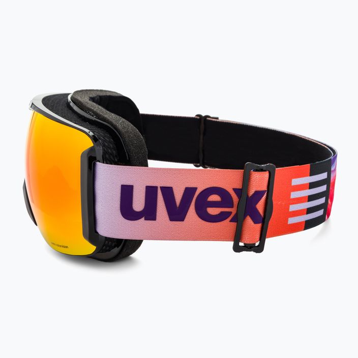 UVEX Downhill 2100 CV S2 ски очила черни лъскави/огледални алени/оранжеви 4