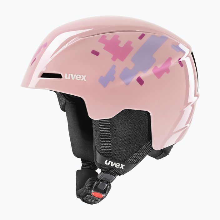 Детска ски каска UVEX Viti розов пъзел 6
