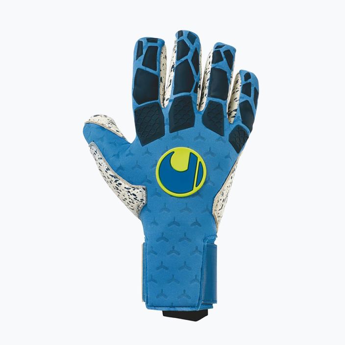 Uhlsport Hyperact Supergrip+ Finger Surround вратарска ръкавица синьо и бяло 101123101 4