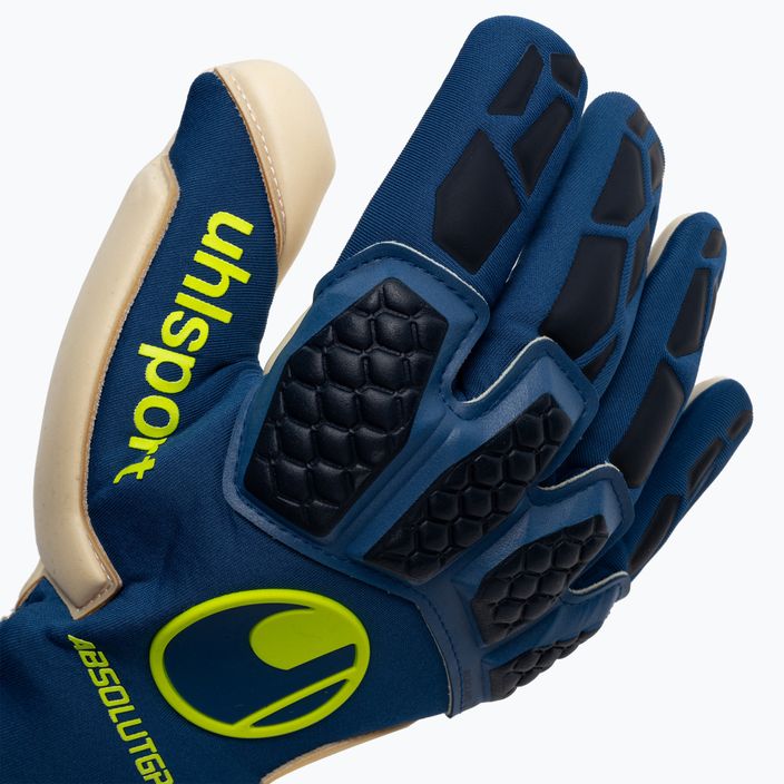 Uhlsport Hyperact Absolutgrip Reflex сини и бели вратарски ръкавици 101123301 3