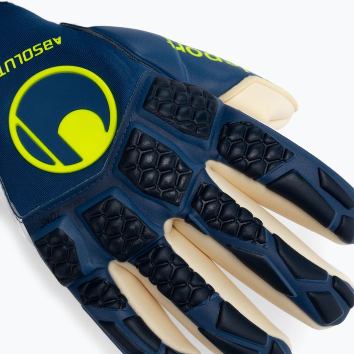 Uhlsport Hyperact Absolutgrip Finger Surround вратарски ръкавици синьо и бяло 101123401 3