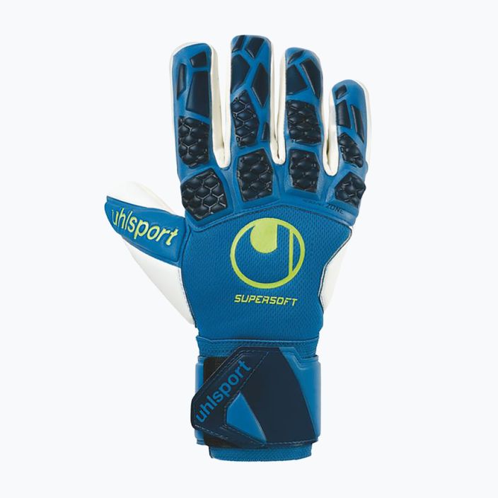 Uhlsport Hyperact Supersoft HN синьо-бели вратарски ръкавици 101123601 4