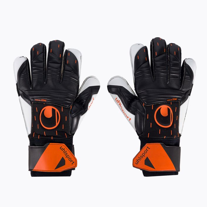 Uhlsport Speed Contact Soft Pro вратарски ръкавици черно и бяло 101126801
