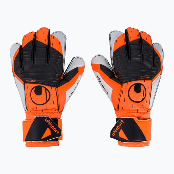 Uhlsport Soft Resist+ вратарски ръкавици оранжево и бяло 101127501
