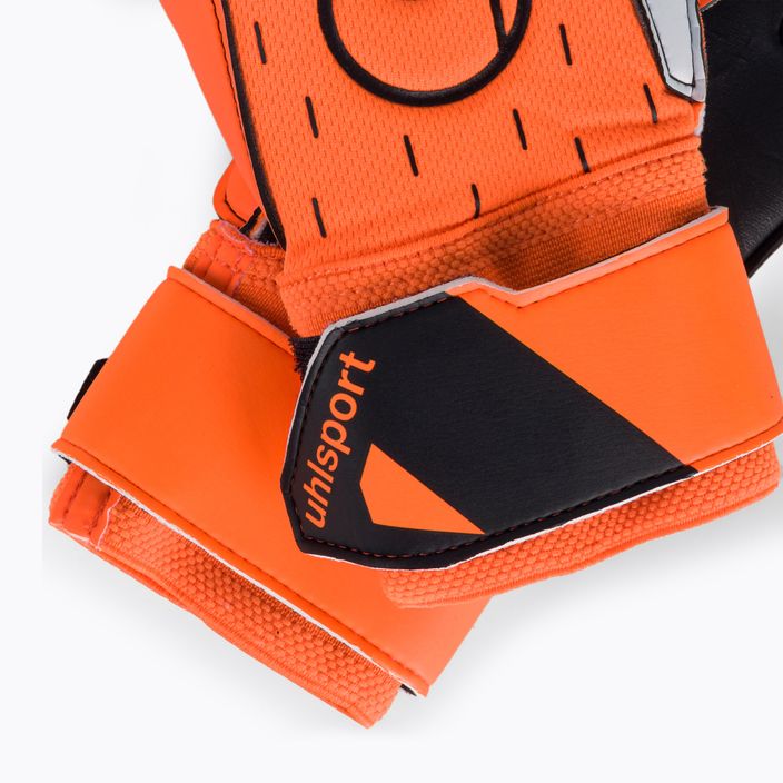 Uhlsport Soft Resist+ вратарски ръкавици оранжево и бяло 101127501 4
