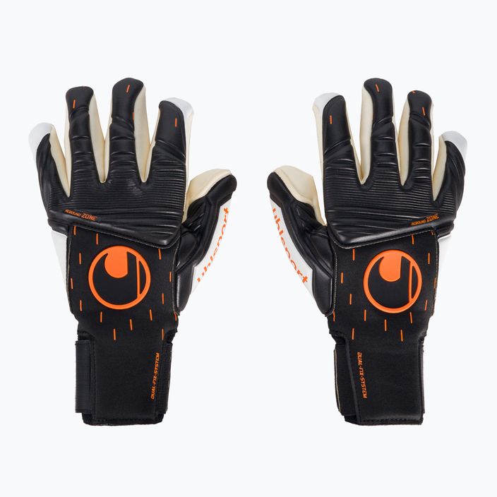 Uhlsport Speed Contact Absolutgrip Finger Surround Вратарски ръкавици черно и бяло 101126301