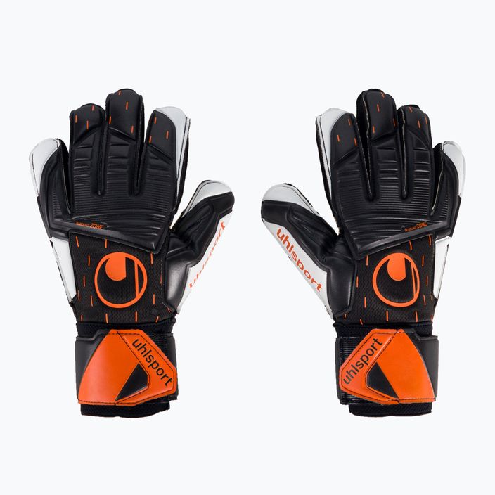 Uhlsport Speed Contact Supersoft вратарски ръкавици черно и бяло 101126601
