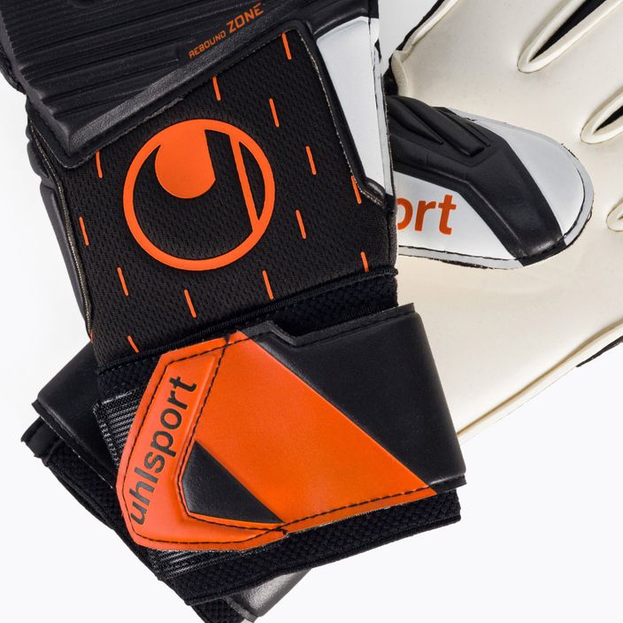 Uhlsport Speed Contact Supersoft вратарски ръкавици черно и бяло 101126601 4