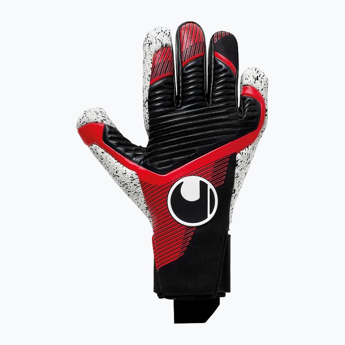 Uhlsport Powerline Supergrip+ вратарски ръкавици черно/червено/бяло