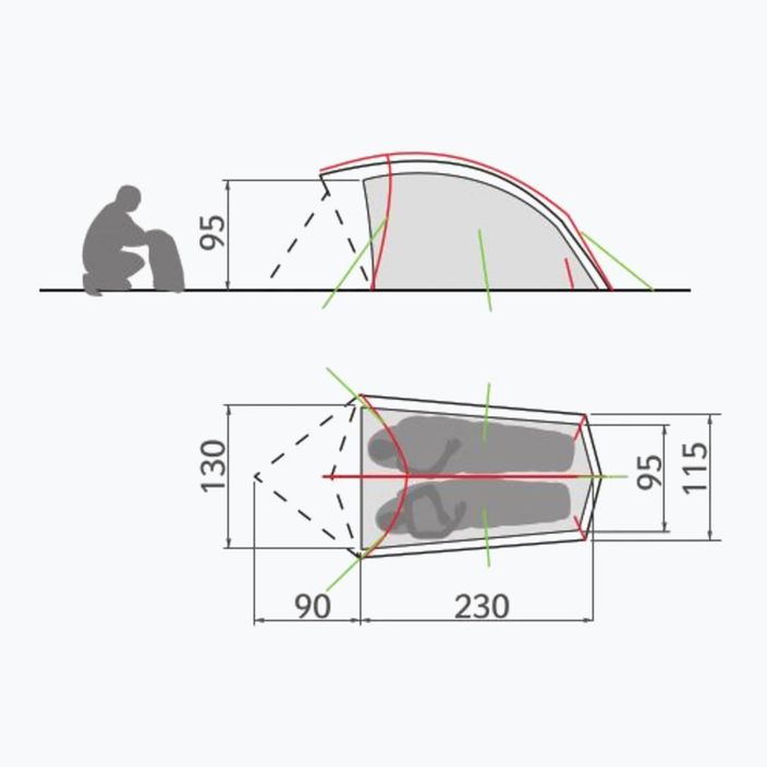 Vaude Taurus buckeye палатка за трекинг за 2 лица 4