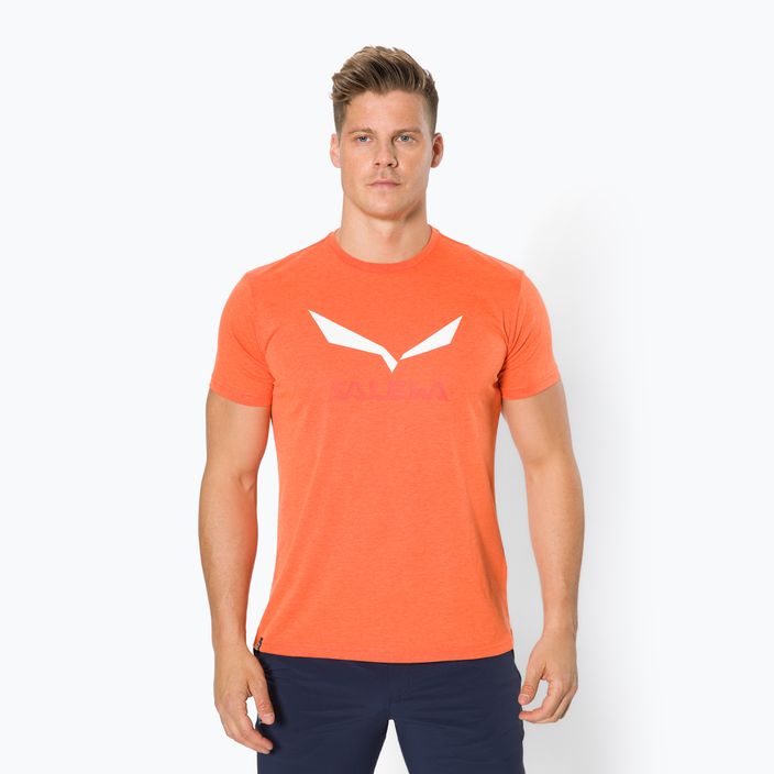 Мъжка тениска за трекинг Salewa Solidlogo Dry orange 00-0000027018