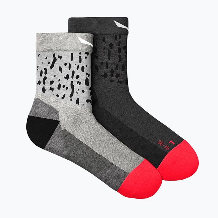 Дамски чорапи за трекинг Salewa MTN TRN Sal. AM QRT сив 00-0000069025