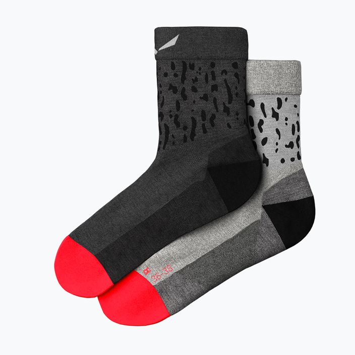 Дамски чорапи за трекинг Salewa MTN TRN Sal. AM QRT сив 00-0000069025 2