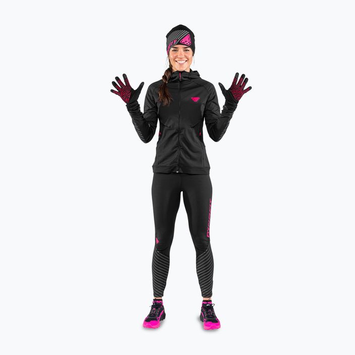 DYNAFIT Alpine Светлоотразителни ръкавици за бягане black out pink glo 2