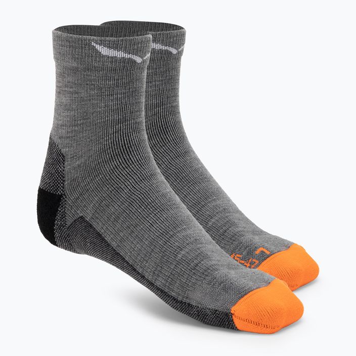 Мъжки чорапи за трекинг Salewa MTN TRN AM QRT сив 00-0000069034