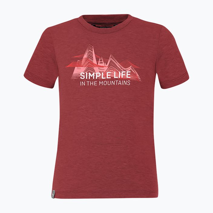 Salewa Simple Life Dry детска тениска за трекинг червена 00-0000027774