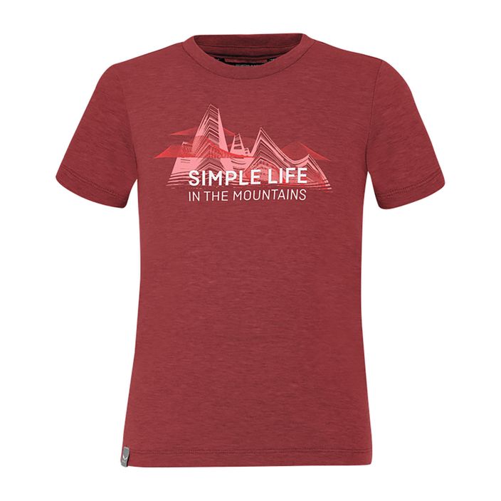 Salewa Simple Life Dry детска тениска за трекинг червена 00-0000027774 2