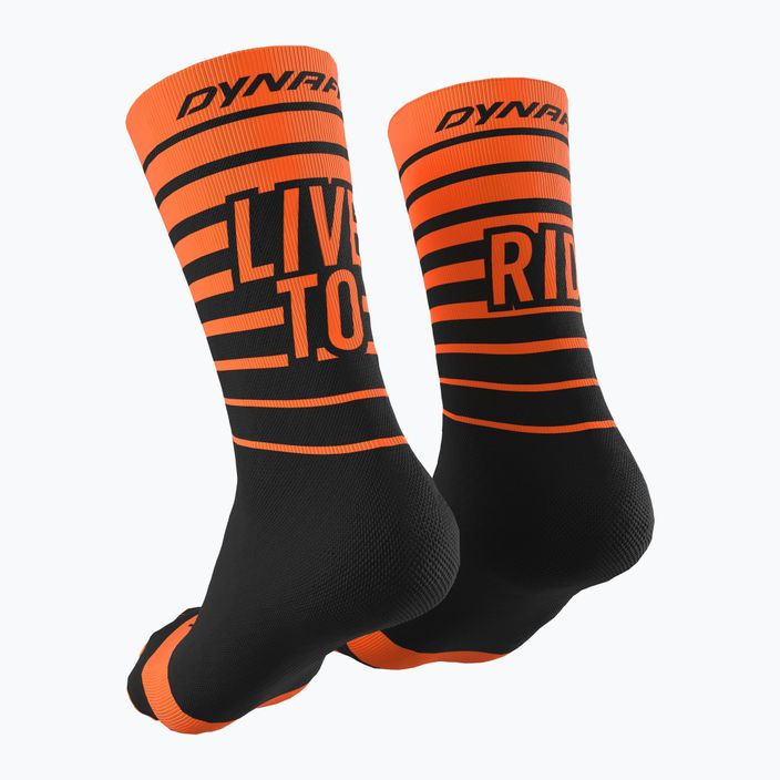 DYNAFIT Live To Ride чорапи за колоездене черно и оранжево 08-0000071746 2