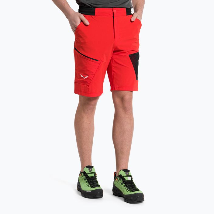 Мъжки къси панталони за трекинг Salewa Pedroc 3 DST Cargo червени 00-0000028601