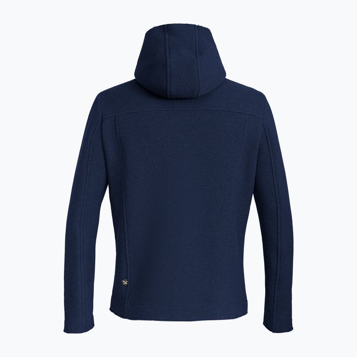 Мъжки трекинг суитшърт Salewa Sarner 2L Wool Fz Hoody navy blazer 2