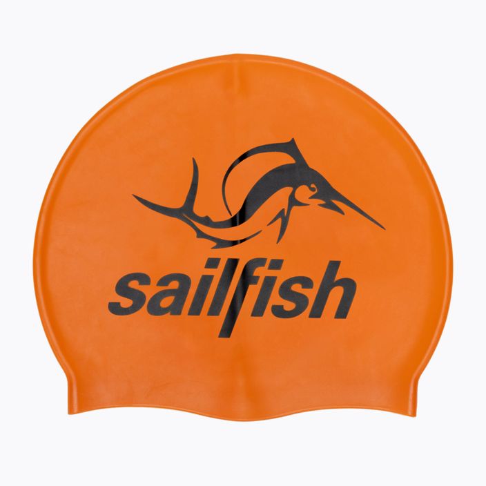 Силиконова шапка за плуване оранжева