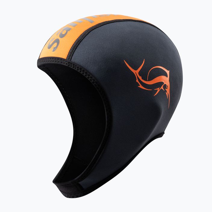 Sailfish Силиконова черна/оранжева шапка за плуване NEOPRENE CAP